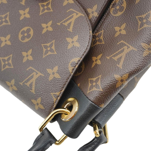 LOUIS VUITTON Olympe Monogram Canvas Satchel Bag Brown