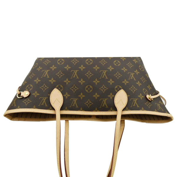 LOUIS VUITTON Neverfull MM Monogram Canvas Tote Bag Brown