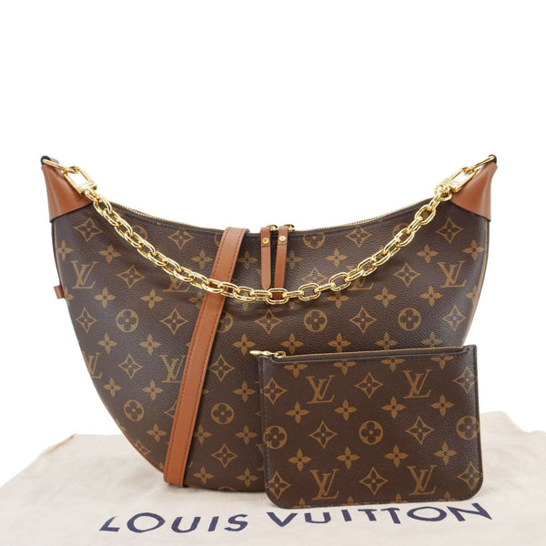 LOUIS VUITTON Loop Reverse Monogram Canvas Shoulder Bag Brown