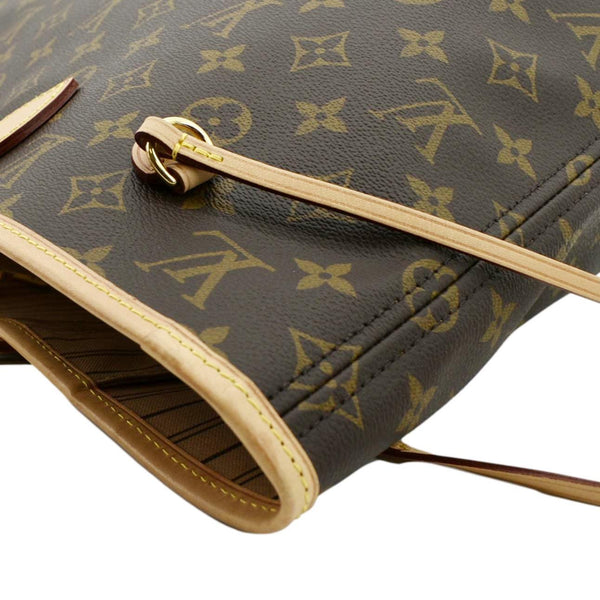 LOUIS VUITTON Neverfull MM Monogram Canvas Tote Bag Brown