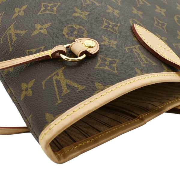 LOUIS VUITTON Neverfull MM Monogram Canvas Tote Bag Brown