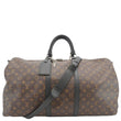 LOUIS VUITTON Keepall Bandouliere 55 Damier Ebene Travel Bag Brown