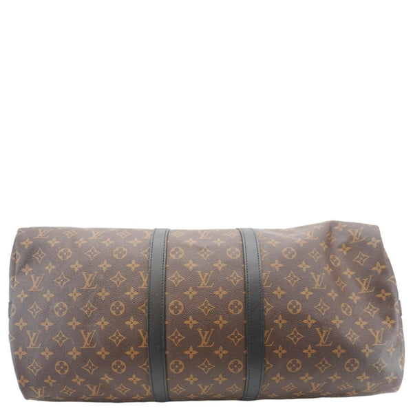 LOUIS VUITTON Keepall Bandouliere 55 Damier Ebene Travel Bag Brown