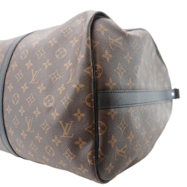 LOUIS VUITTON Keepall Bandouliere 55 Damier Ebene Travel Bag Brown