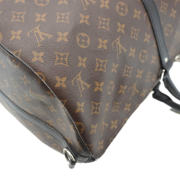 LOUIS VUITTON Keepall Bandouliere 55 Damier Ebene Travel Bag Brown