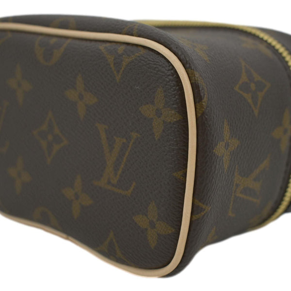 LOUIS VUITTON Nice Nano Monogram Canvas Toiletry Pouch Brown