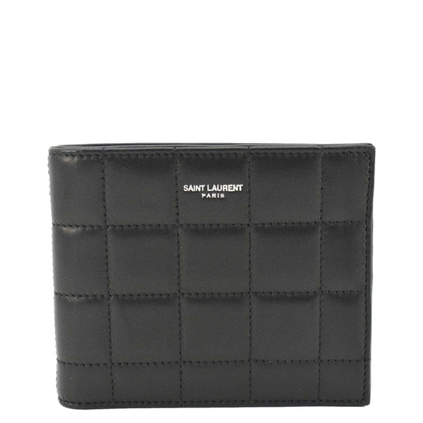 YVES SAINT LAURENT Leather Men's Bifold Wallet Black