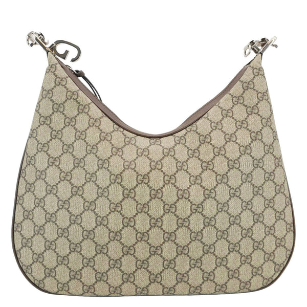 GUCCI Attache Large GG Supreme Canvas Shoulder Bag Beige 702823