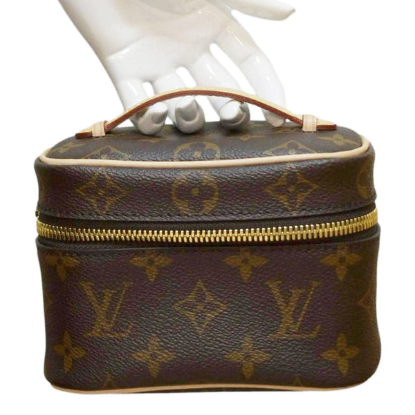 LOUIS VUITTON Nice Nano Monogram Canvas Toiletry Pouch Brown