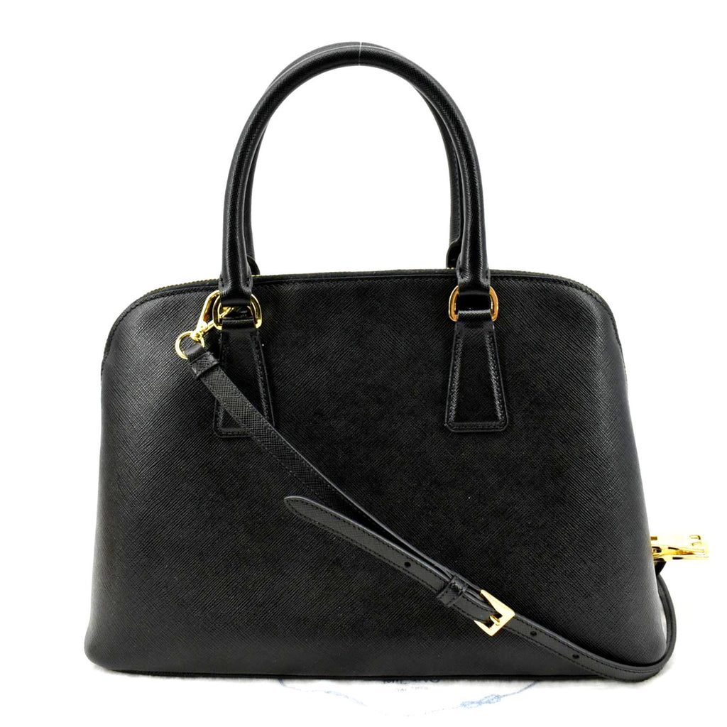 PRADA Lux Medium Promenade Saffiano Leather Shoulder Bag Black