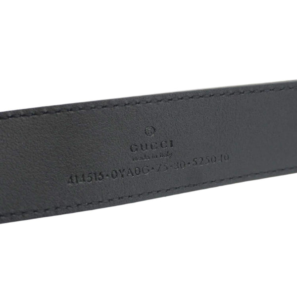 GUCCI GG Buckle Leather Belt Black 414515 Size 75.30