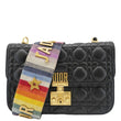 CHRISTIAN DIOR Dioraddict Quilted Lambskin Leather Crossbody Bag Black