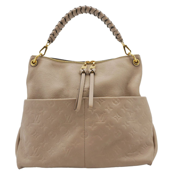 LOUIS VUITTON Maida Monogram Empreinte Leather Hobo Shoulder Bag Dune