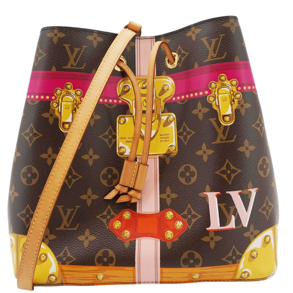 LOUIS VUITTON Neonoe Summer Trunks Monogram Canvas Crossbody Bag Brown