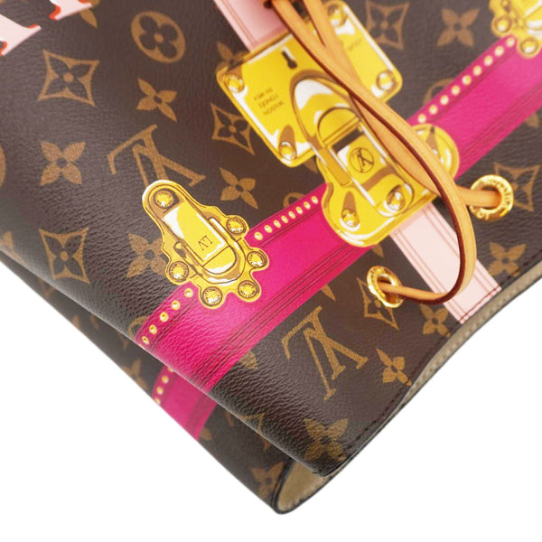 LOUIS VUITTON Neonoe Summer Trunks Monogram Canvas Crossbody Bag Brown