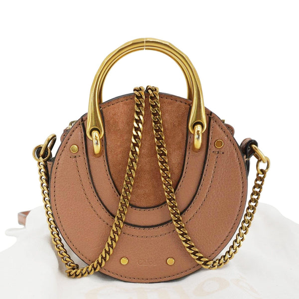 CHLOE Mini Pixie Calfskin Suede Leather Crossbody Bag Brown