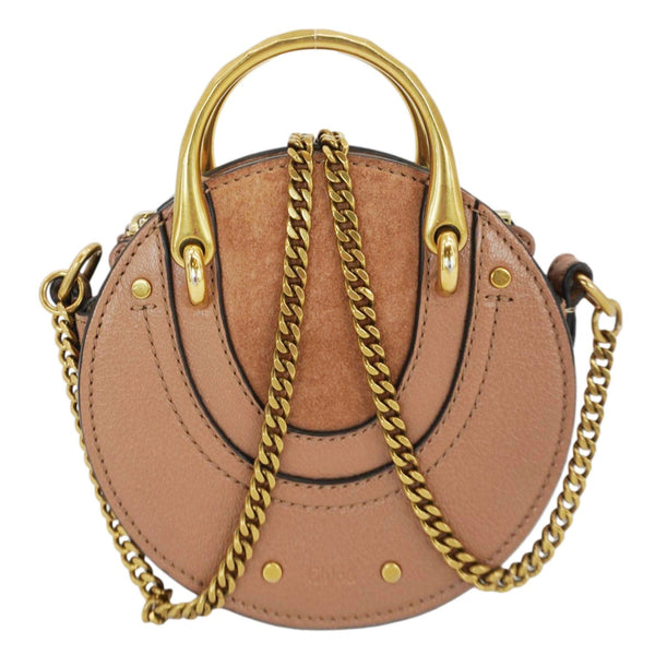 CHLOE Mini Pixie Calfskin Suede Leather Crossbody Bag Brown