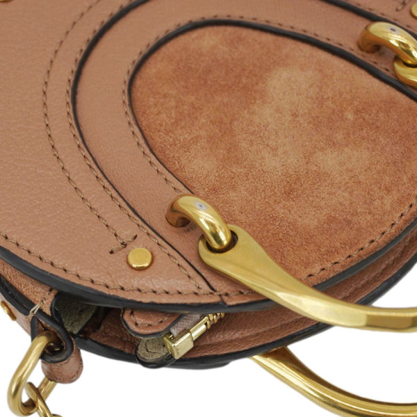 CHLOE Mini Pixie Calfskin Suede Leather Crossbody Bag Brown