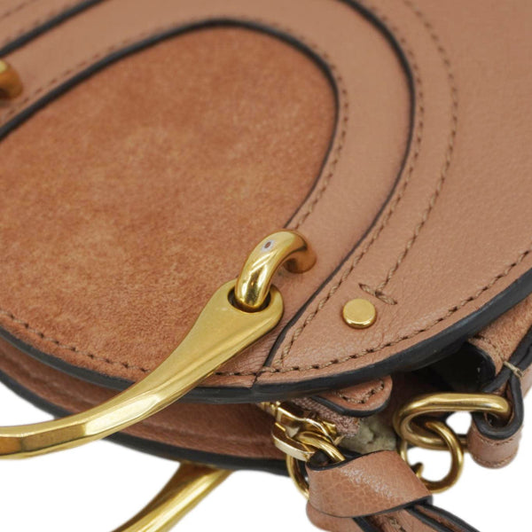 CHLOE Mini Pixie Calfskin Suede Leather Crossbody Bag Brown