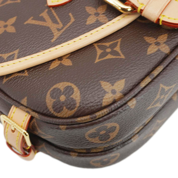 LOUIS VUITTON Saumur BB Monogram Canvas Crossbody Bag Brown