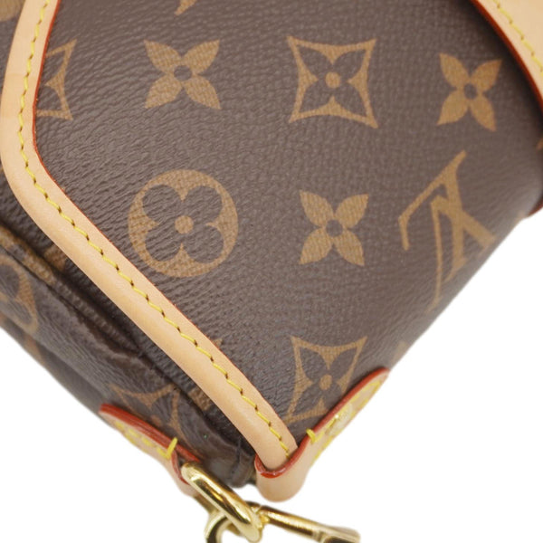 LOUIS VUITTON Saumur BB Monogram Canvas Crossbody Bag Brown