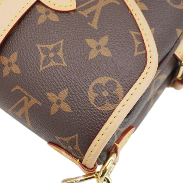 LOUIS VUITTON Saumur BB Monogram Canvas Crossbody Bag Brown