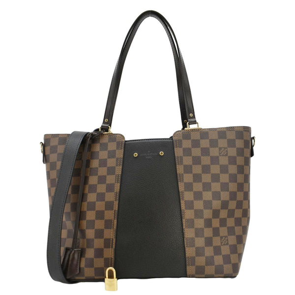 LOUIS VUITTON Jersey Damier Ebene Tote Shoulder Bag Brown