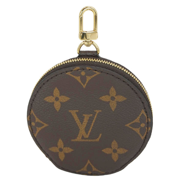 LOUIS VUITTON Monogram Canvas Round Zipped Coin Purse Brown