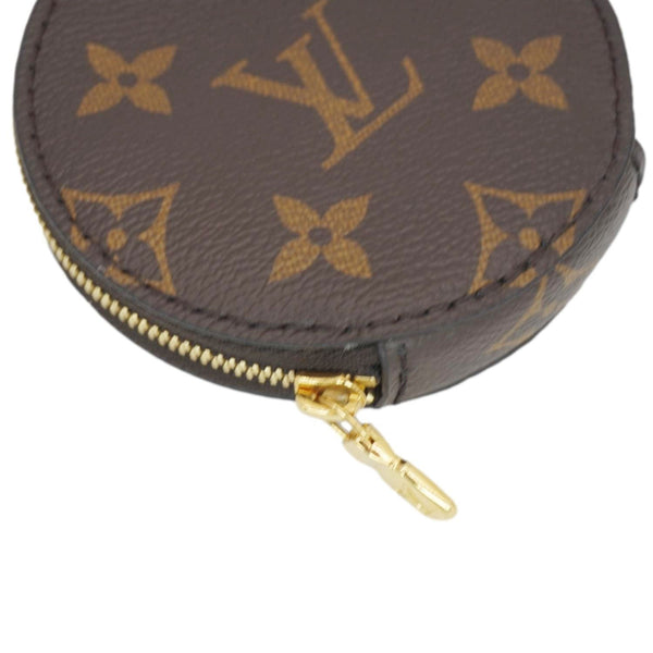 LOUIS VUITTON Monogram Canvas Round Zipped Coin Purse Brown