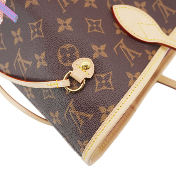 LOUIS VUITTON LV X YK Kusama Neverfull Pumpkin Monogram Canvas Tote Bag Brown