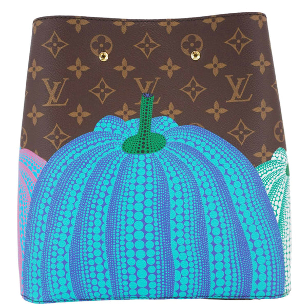 LOUIS VUITTON LV X YK Kusama Pumpkin Neonoe MM Monogram Canvas Crossbody Bag Brown