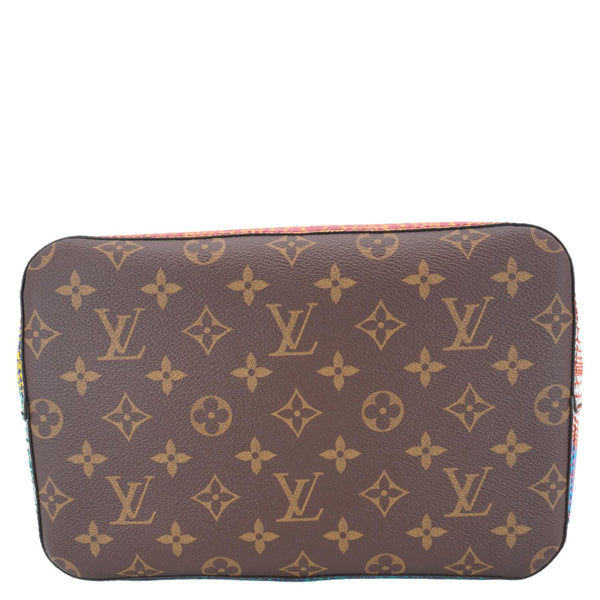 LOUIS VUITTON LV X YK Kusama Pumpkin Neonoe MM Monogram Canvas Crossbody Bag Brown