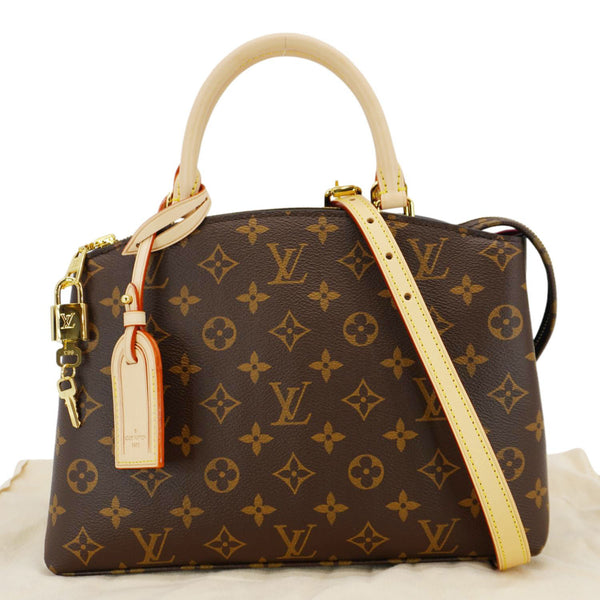 LOUIS VUITTON Petit Palais Monogram Canvas Shoulder Bag Brown