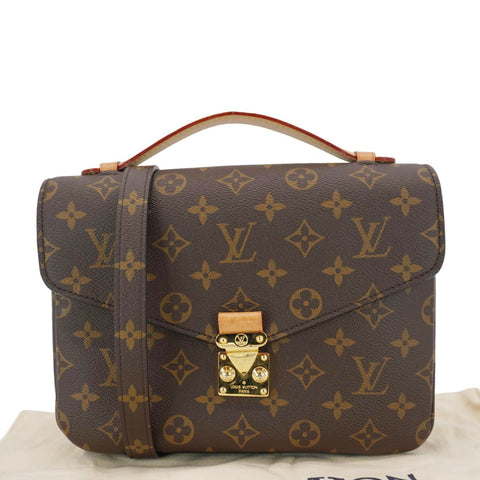 LOUIS VUITTON Metis Pochette Monogram Canvas Crossbody Bag Brown