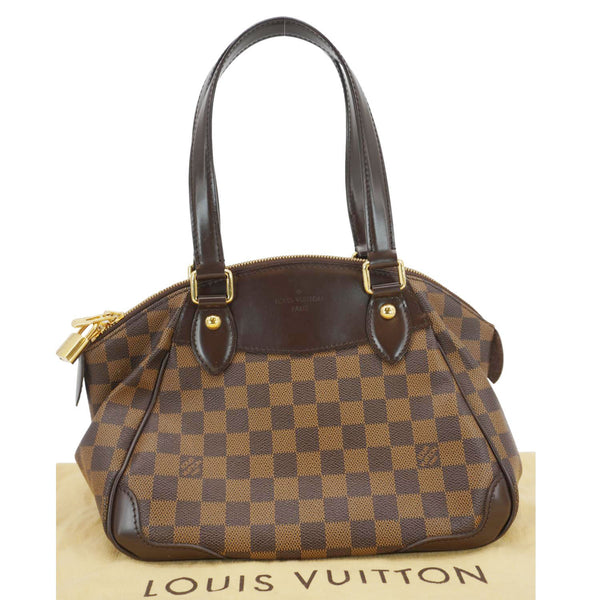 LOUIS VUITTON Verona PM Damier Ebene Satchel Bag Brown