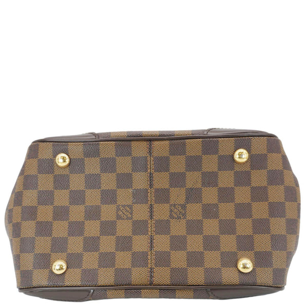 LOUIS VUITTON Verona PM Damier Ebene Satchel Bag Brown