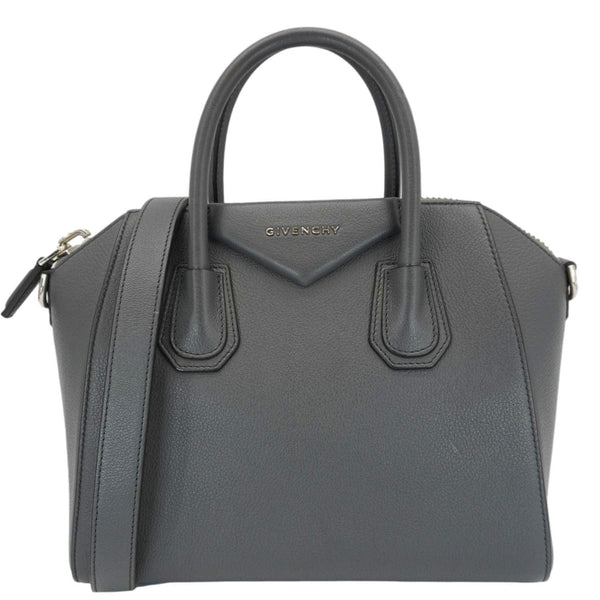 GIVENCHY Antigona Small Leather Satchel Shoulder Bag Gray