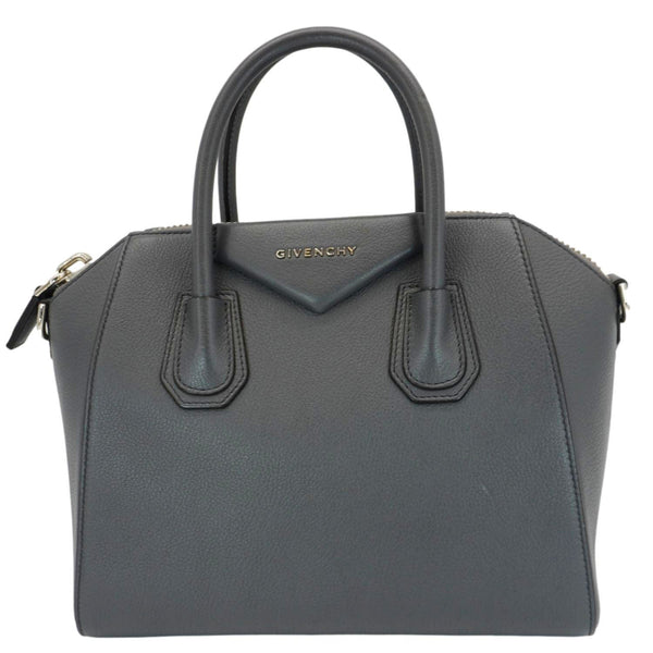 GIVENCHY Antigona Small Leather Satchel Shoulder Bag Gray