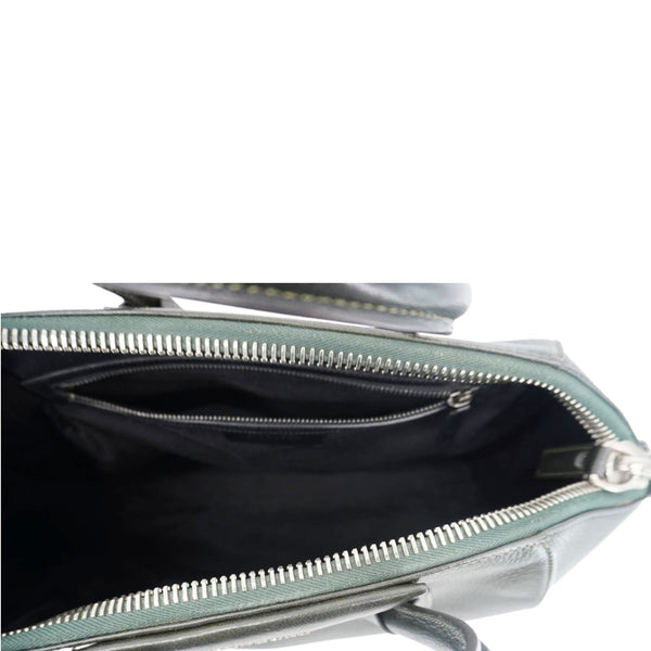 GIVENCHY Antigona Medium Leather Shoulder Bag Green