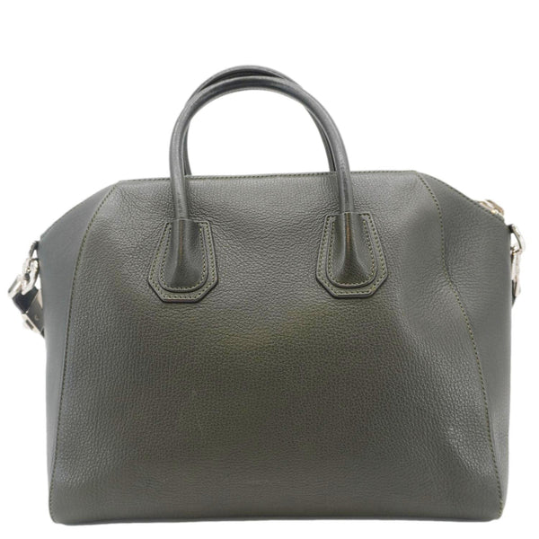 GIVENCHY Antigona Medium Leather Shoulder Bag Green