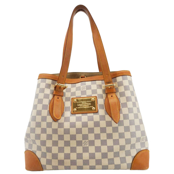 LOUIS VUITTON Hampstead PM Damier Azur Shoulder Bag White