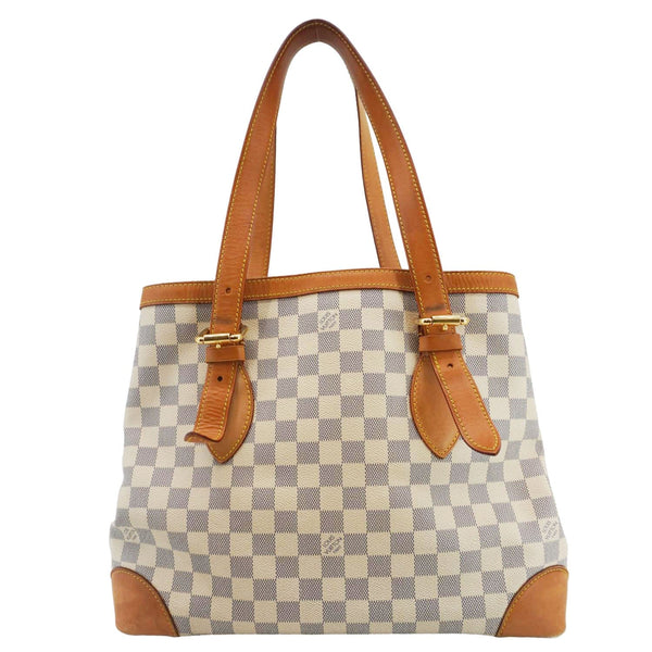 LOUIS VUITTON Hampstead PM Damier Azur Shoulder Bag White