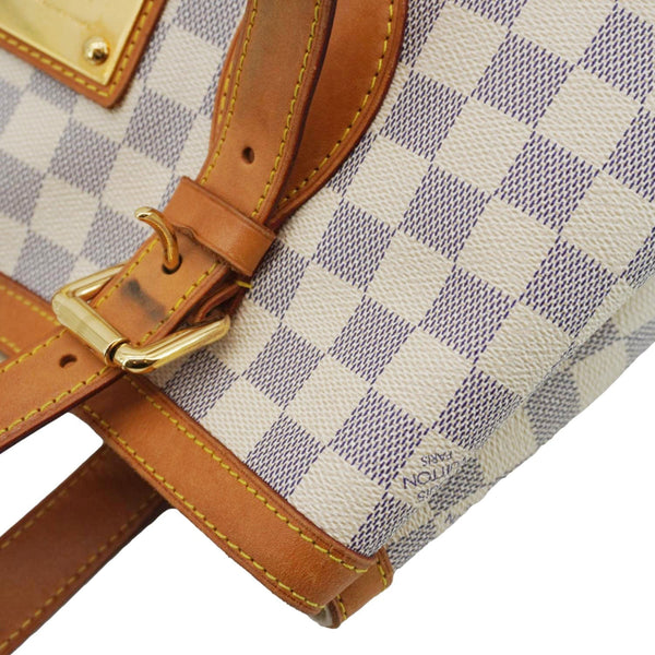 LOUIS VUITTON Hampstead PM Damier Azur Shoulder Bag White