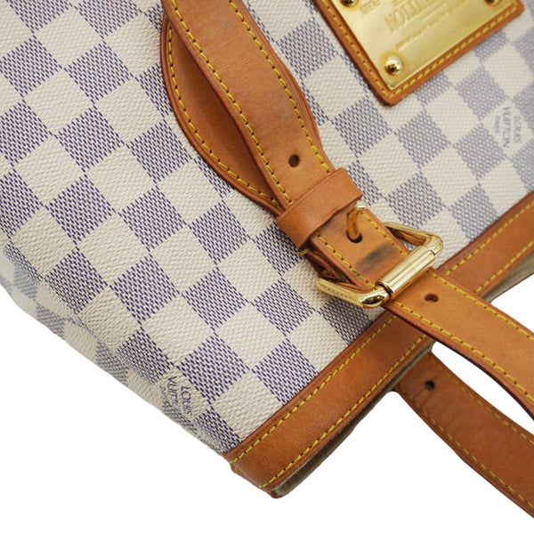 LOUIS VUITTON Hampstead PM Damier Azur Shoulder Bag White