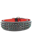 CHRISTIAN LOUBOUTIN Loubi Spiked Leather Belt Black Size 100.40