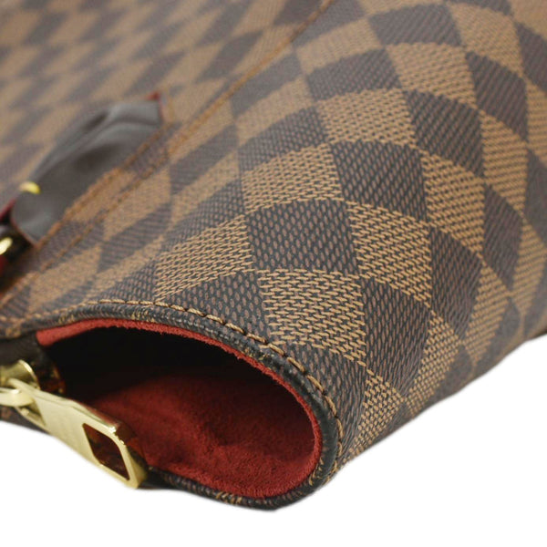 LOUIS VUITTON Caissa MM Damier Ebene Tote Bag Brown