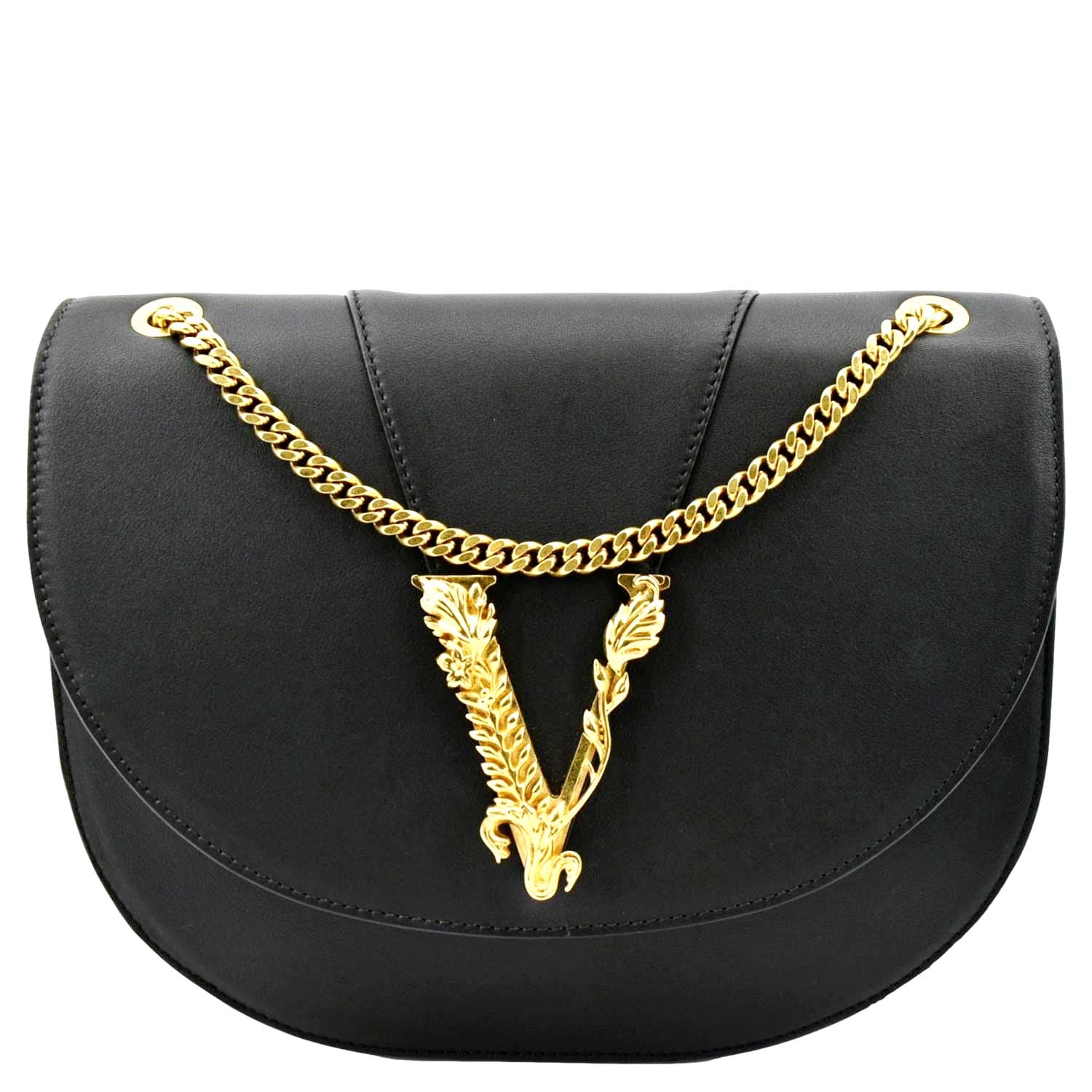 Versace Black Virtus Top Handle Bag Versace