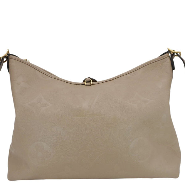 LOUIS VUITTON Carryall MM Empreinte Leather Shoulder Bag Beige