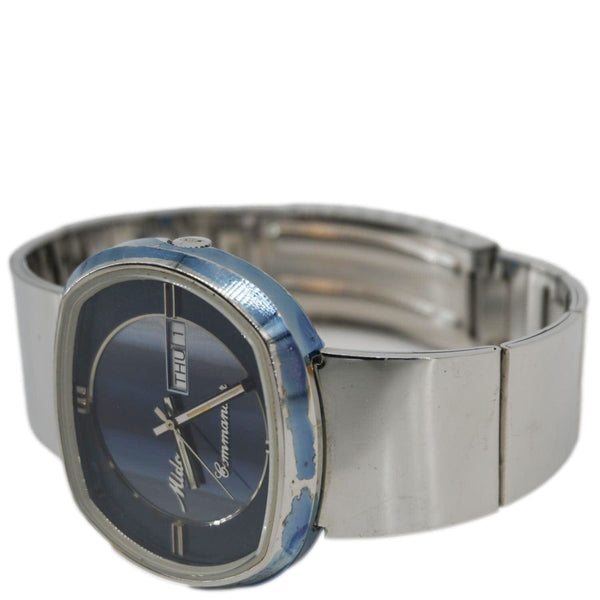 Mido Commander 1970 Day Date Men's Stainless Steel Watch Blue Dial 41MM