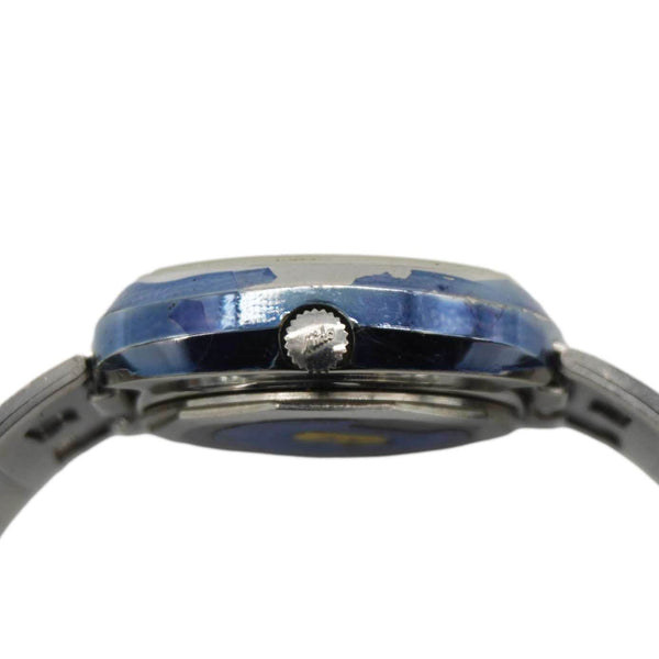 Mido Commander 1970 Day Date Men's Stainless Steel Watch Blue Dial 41MM